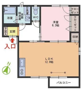 ディアス三ツ屋【2階】の間取り