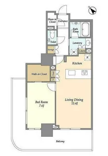フロンティア新宿タワー【8階】の間取り