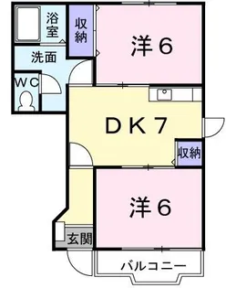 コーポ石川 D【1階】の間取り