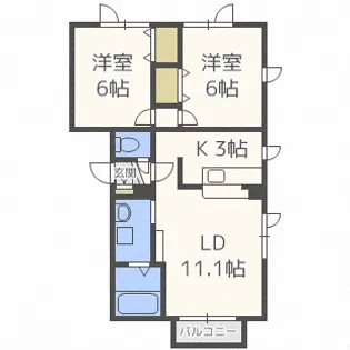 フォレスト澄川2・4【2階】の間取り