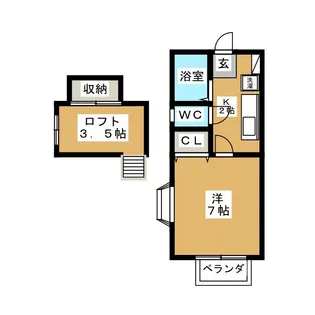 サンハイム川島【1階】の間取り