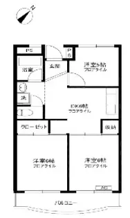 グリーンプラザ御園4【2階】の間取り
