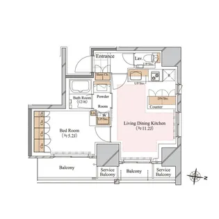 ブランシエスタ白山【12階】の間取り