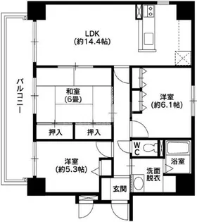 サン・グローリー姪浜【4階】の間取り
