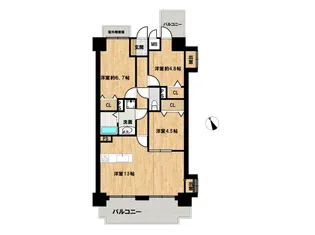 3LDKの間取り画像