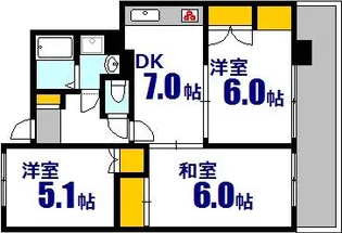 広島県広島市中区昭和町【マンション】の間取り