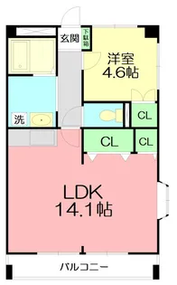 神奈川県平塚市河内1【マンション】の間取り