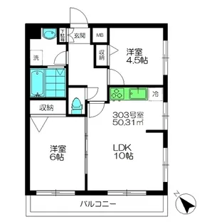 スターハイツ II【3階】の間取り