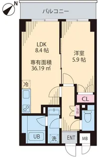 アファンガーデン【3階】の間取り