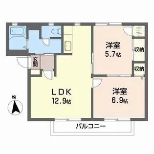 エステート笹谷VD【2階】の間取り
