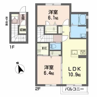 シャーメゾン ウィスタリアI【2階】の間取り
