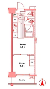 ガーラ・グランディ川崎西口【5階】の間取り