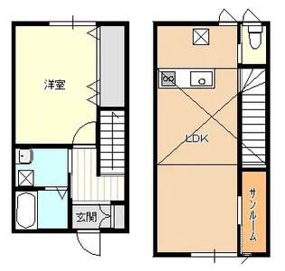 ララ フラッツB棟【1階】の間取り