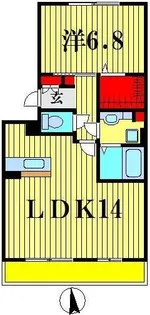 メゾン・ド・シャルール弐番館【1階】の間取り