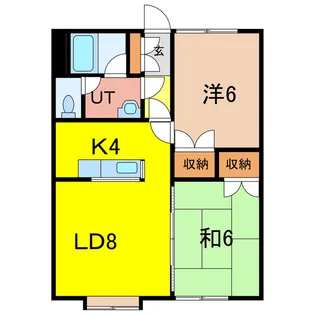 ロンシャン豊岡 パートIII【2階】の間取り