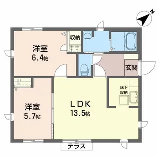 秋田県潟上市昭和乱橋字開上関田【一戸建】の間取り