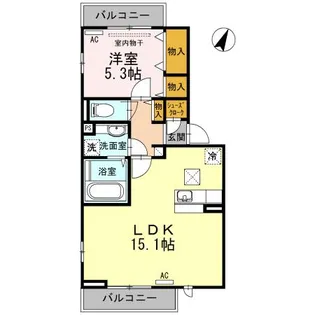 東京都練馬区高野台3【アパート】の間取り
