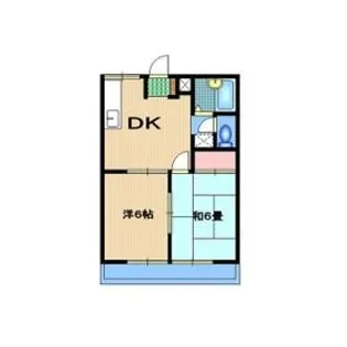 ハイツ原田【1階】の間取り