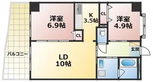 カゼマチテラス【2階】の間取り