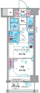 GENOVIA四ツ木【5階】の間取り