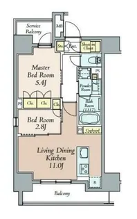 クレストコート本郷三丁目【7階】の間取り