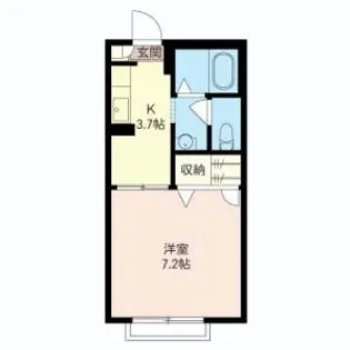 グローリア・ミマス【1階】の間取り