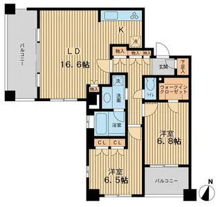 アーデン駒沢パークフロント【2階】の間取り