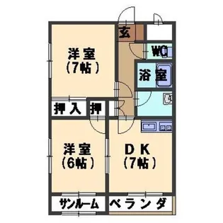 ソレイユレバンテ浅野【2階】の間取り
