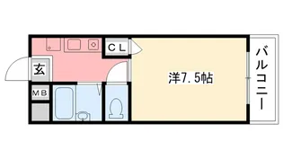 兵庫県西宮市下大市東町【マンション】の間取り