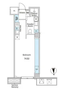 東京都港区高輪4【マンション】の間取り