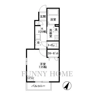 東京都目黒区中根2【アパート】の間取り