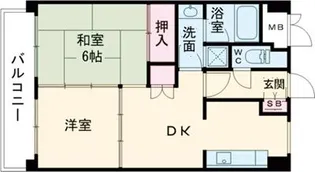 プラザホワイトA【5階】の間取り