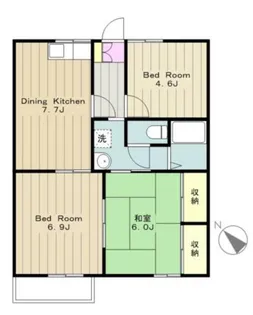 神奈川県相模原市中央区宮下本町1【アパート】の間取り