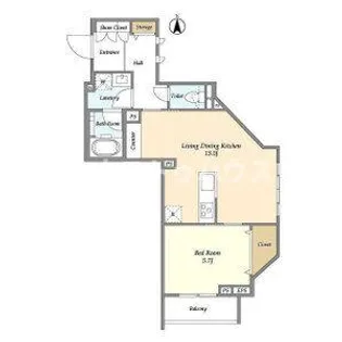 リブラ北千住【3階】の間取り