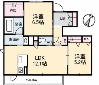 シャーメゾン・フローラル【1階】の間取り