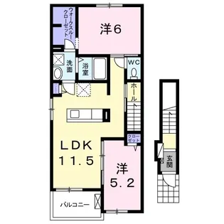 シエーネ マリユA【2階】の間取り