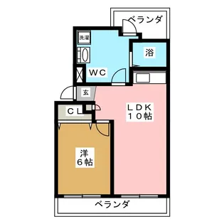 桜川マンション【4階】の間取り