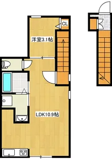 福島県郡山市大町1【アパート】の間取り