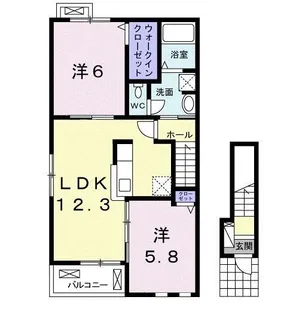 EIGHT土器東 B【2階】の間取り