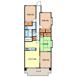 ドムス喜兵衛 風の棟【1階】の間取り