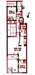 東急ドエルアルス新川崎【1階】の間取り