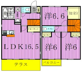 千葉県松戸市八ケ崎3【一戸建】の間取り