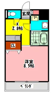 メイプルワン【4階】の間取り