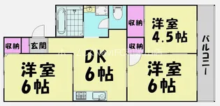 セジュール梅ノ木【1階】の間取り