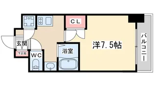 ジュネーゼグラン東梅田【10階】の間取り