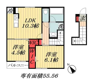 千葉県市川市南八幡1【アパート】の間取り