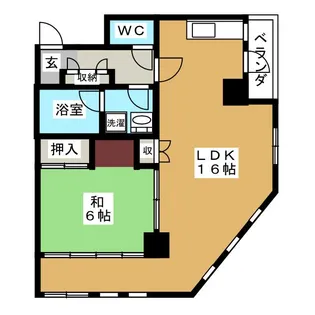 錦ハーモニービル【6階】の間取り
