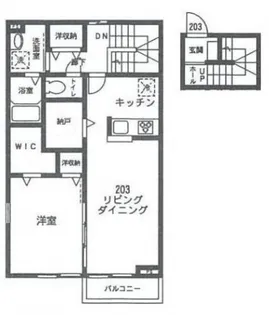 AXIS蓬莱坂【2階】の間取り