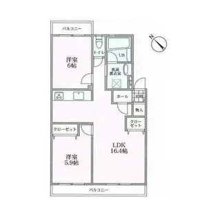 エクセルコート【2階】の間取り
