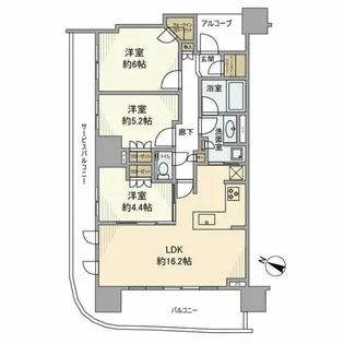ドレッセタワー南町田グランベリーパーク【10階】の間取り